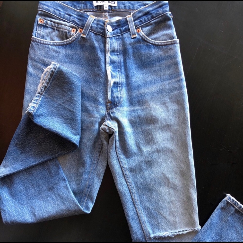 Re/done ultra high rise straight leg